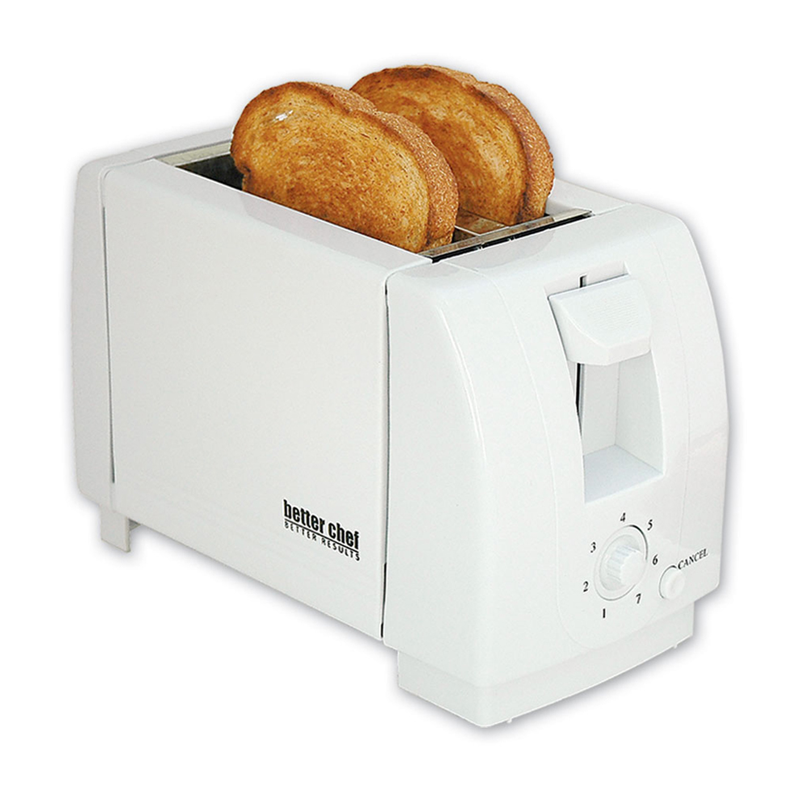 Better Chef 97080182M 2-Slice Toaster with Wide Slots - White