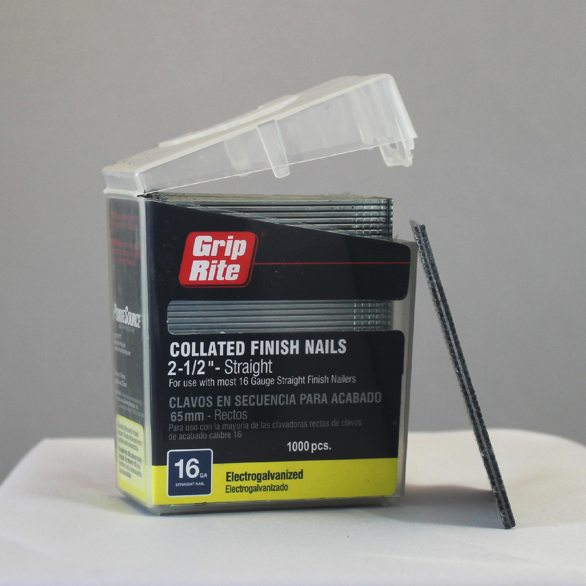 Grip Rite 16 Gauge Collated Finish Nails 21/2" Straight