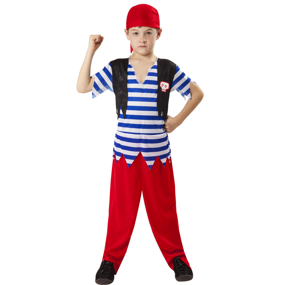 Totally Ghoul Classic Stripe Pirate Boys Halloween Costume