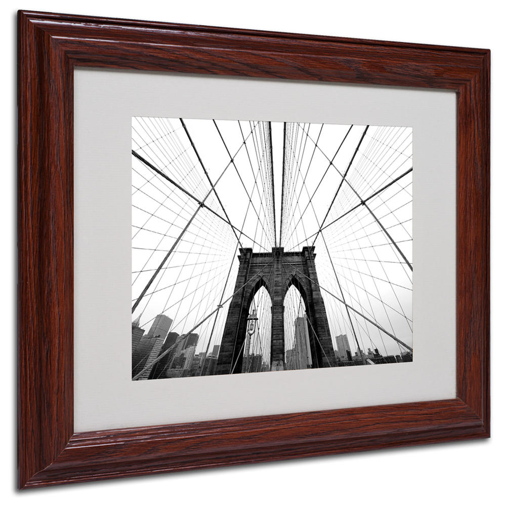 Trademark Global Nina Papiorek 'NYC Brooklyn Bridge' Matted Framed Art