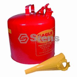 Stens 765-188 Metal Safety Gas Can / Eagle 5 Gallon With Funnel
