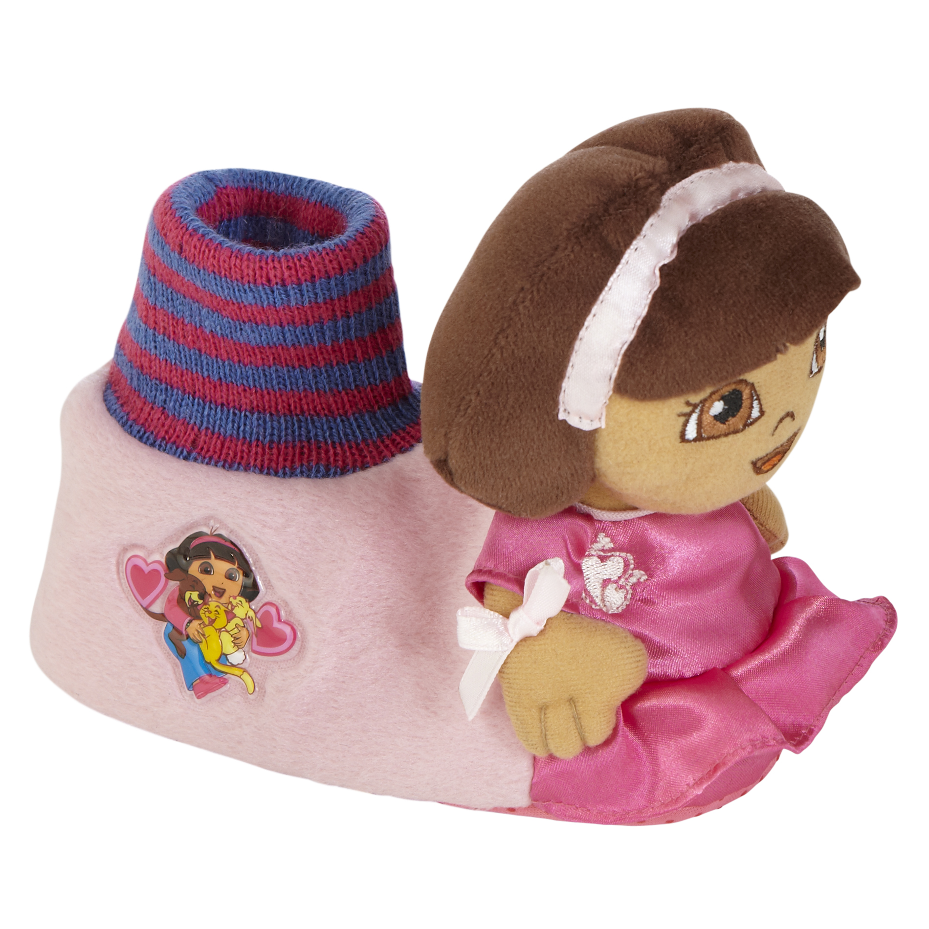 Disney Toddler Girl's Socktop Slipper Dora - Pink