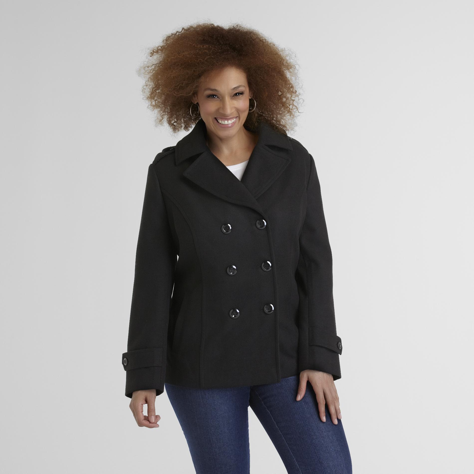 Attention Women's Plus Hooded Peacoat