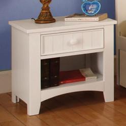 Venetian Worldwide Furniture of America Omnus Wood Night Stand White Finish- Saltoro Sherpi