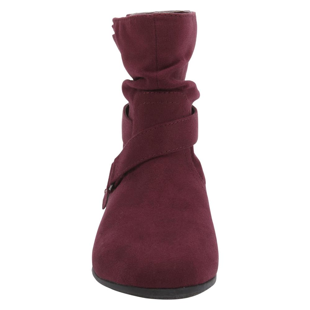 Bongo Women's Tami Ankle Wine Microsuede Casual Boots