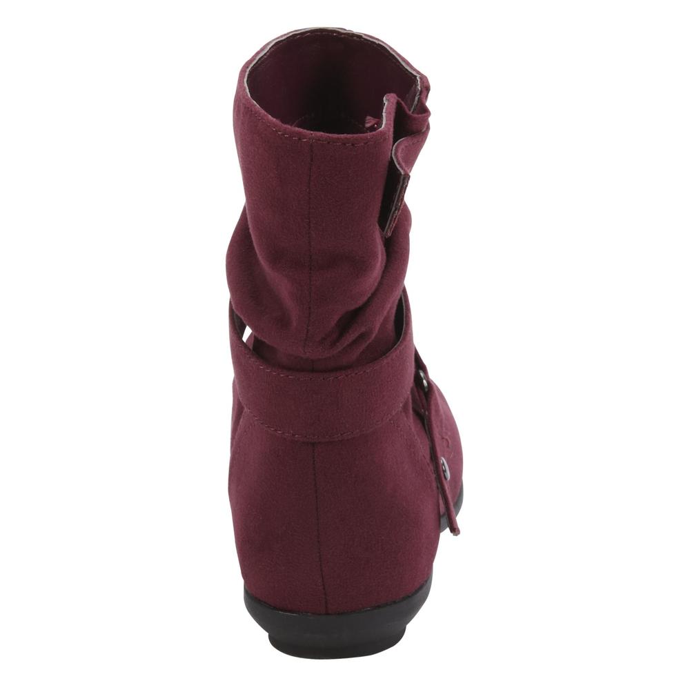 Bongo Women's Tami Ankle Wine Microsuede Casual Boots