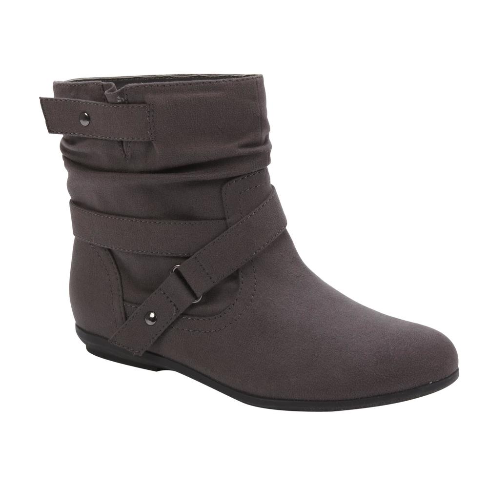 Bongo Women's Tami Ankle Gray Microsuede Casual Boots