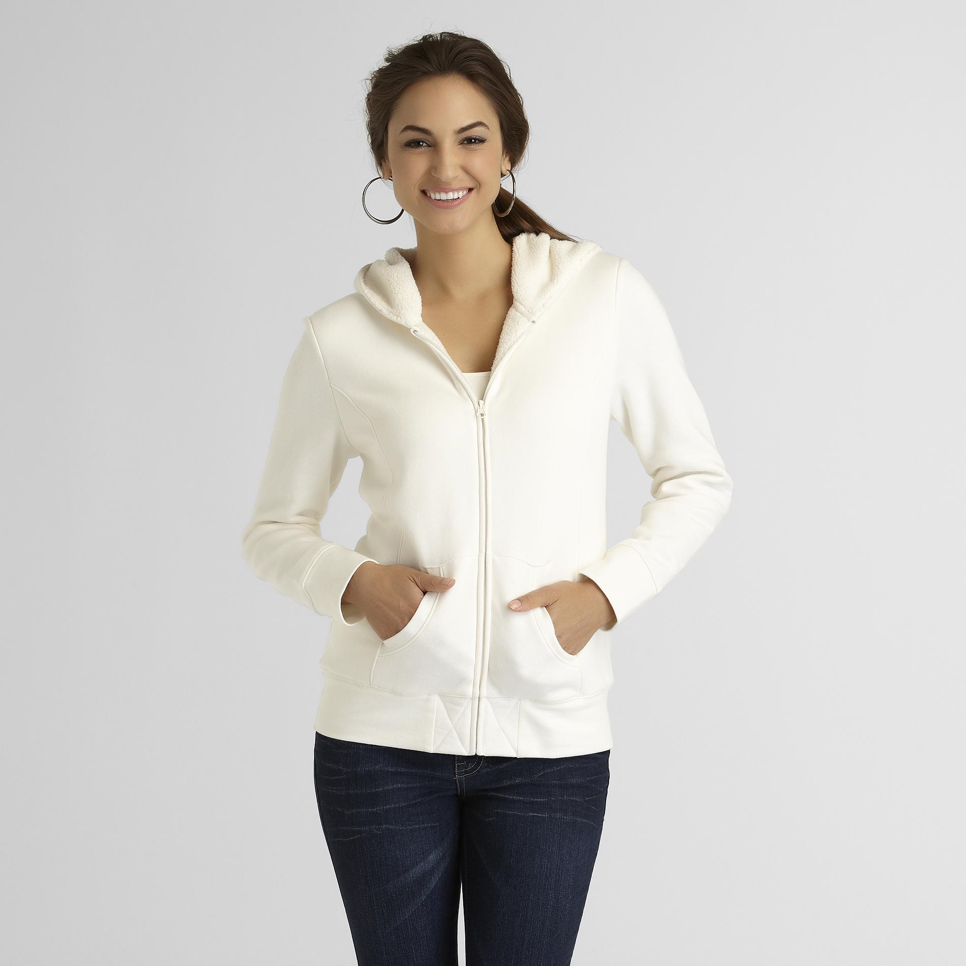 Basic Editions Women's Fleece Hoodie Jacket