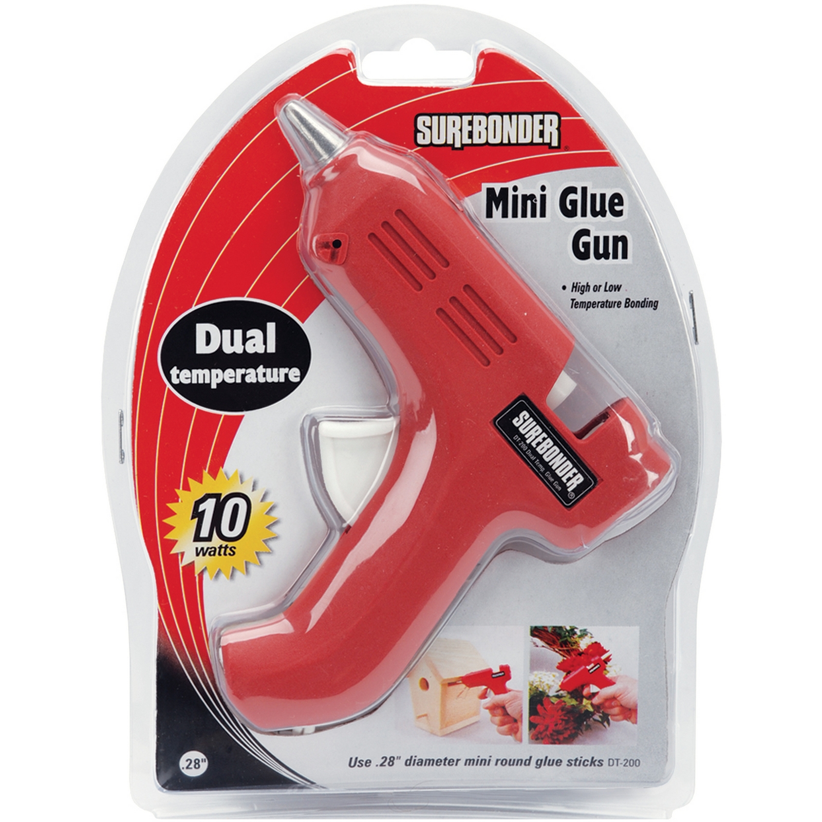Dual Temp Mini Glue Gun Red