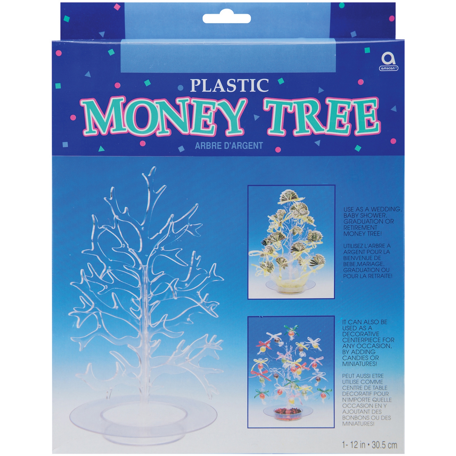 Money Tree 12" Clear Plastic