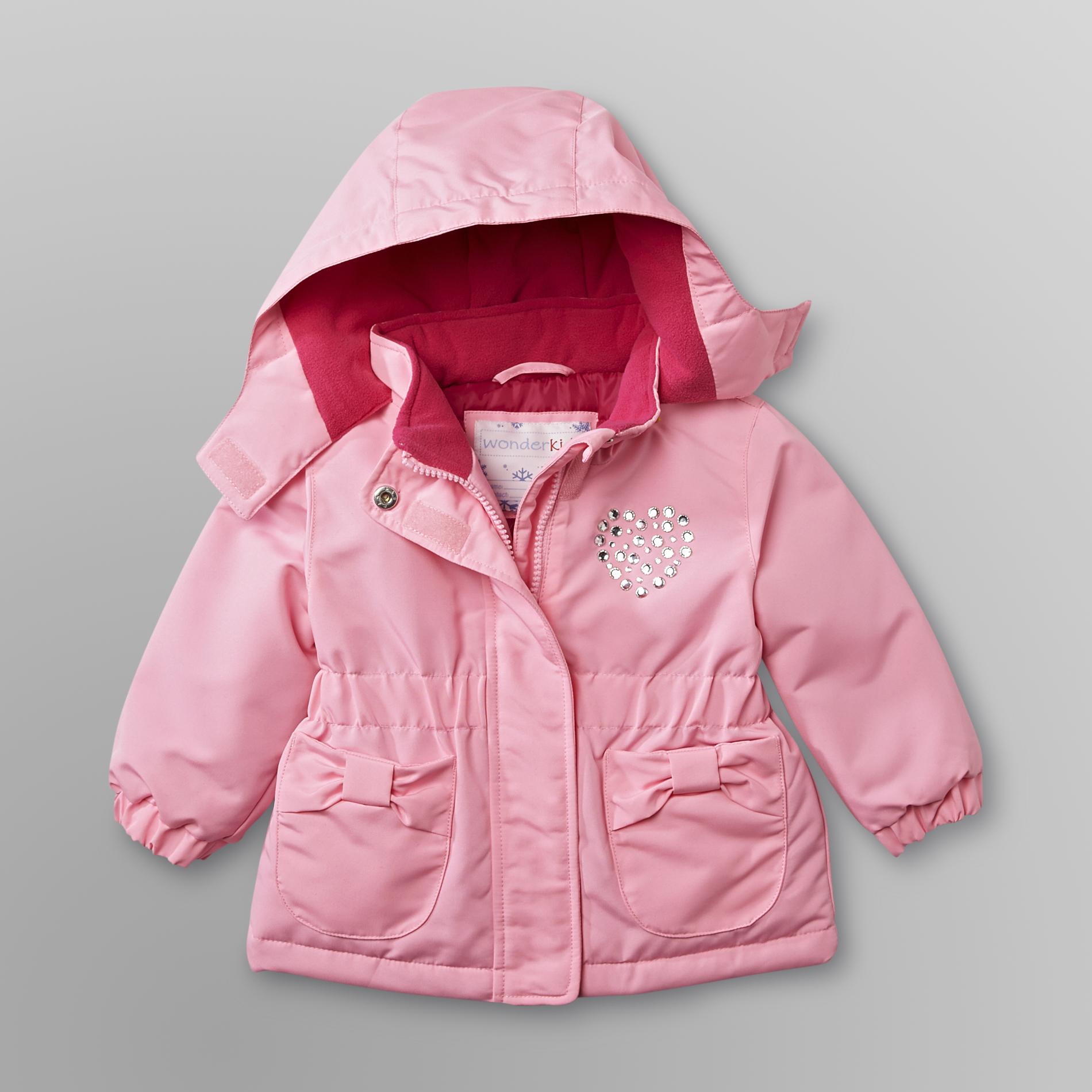 WonderKids Infant and Toddler Girls' Hooded Fully Lined Winter Jacket