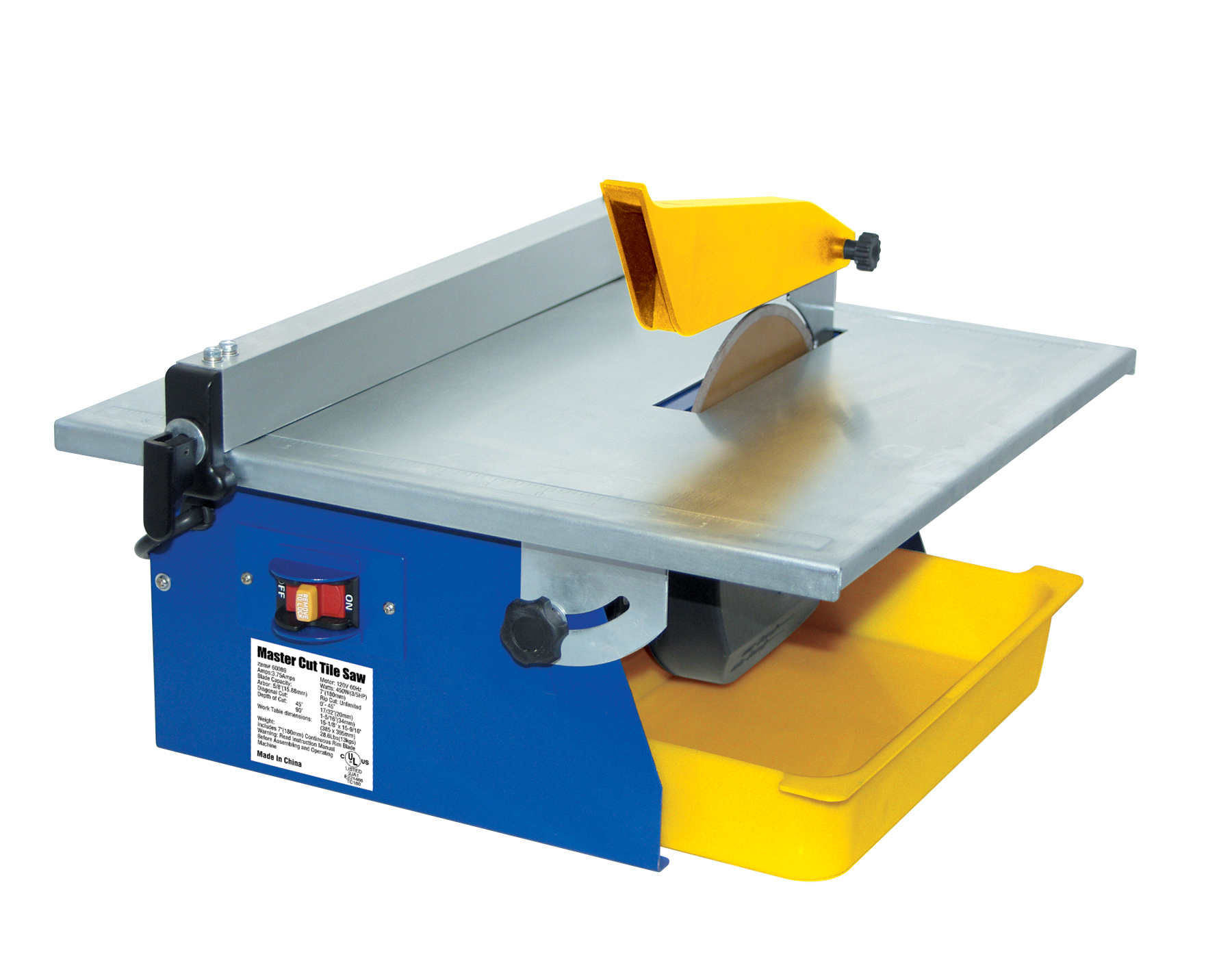 Master Cut 3/5 HP Direct-Drive Motor Wet Tile Saw with 7 in. Diamond