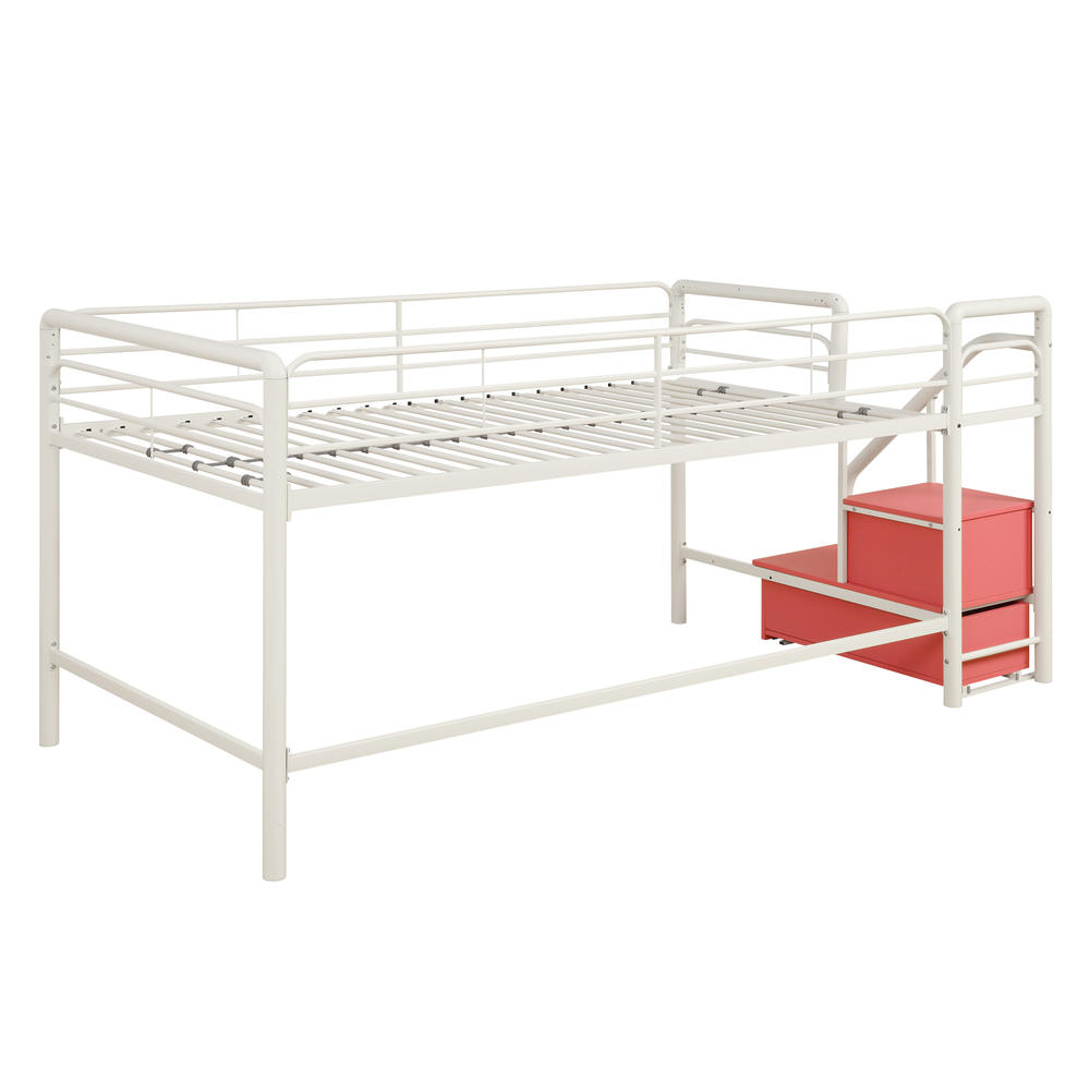 Dorel Junior Loft Bed with Step & Storage  Multiple Colors
