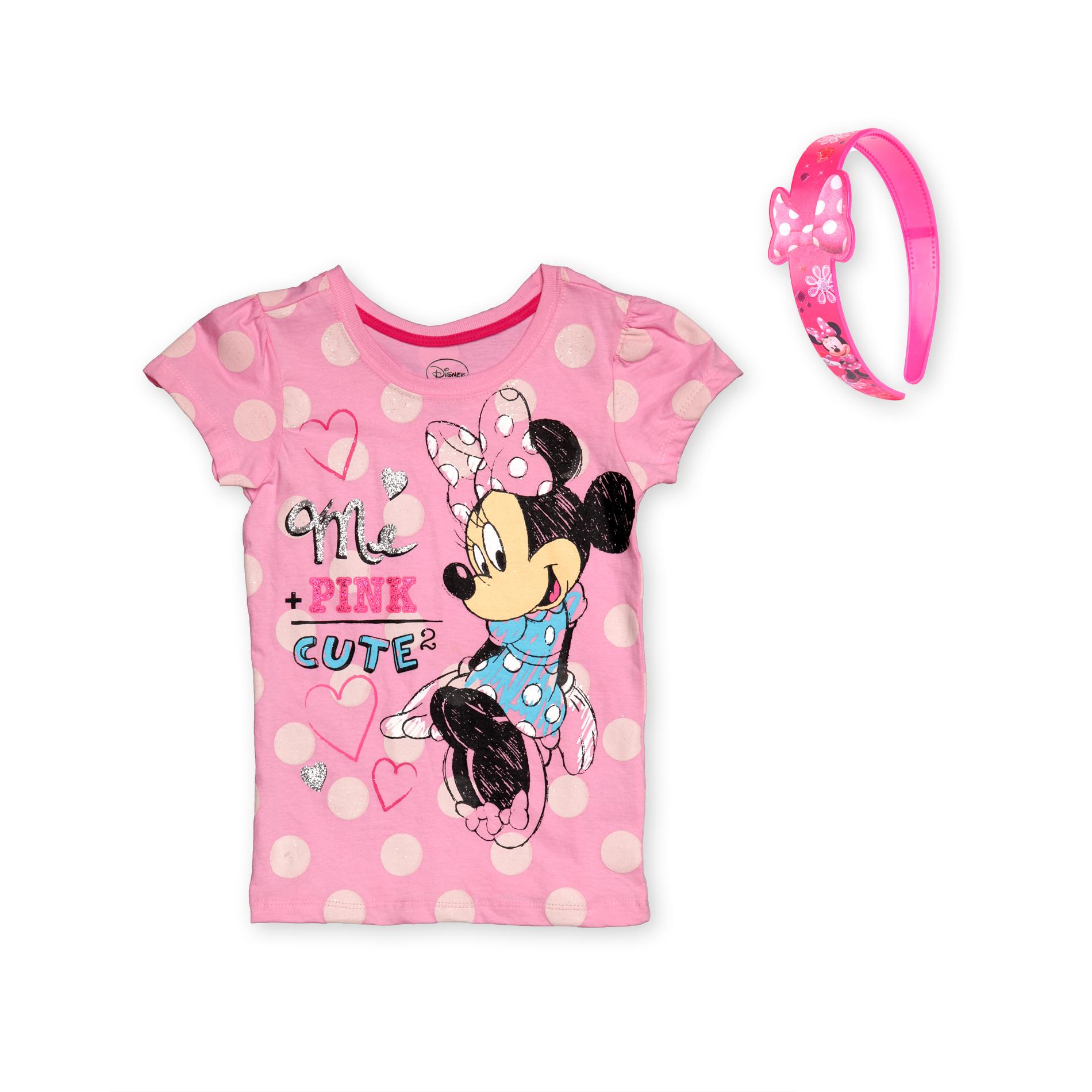 Disney Minnie Mouse Girl's T-Shirt & Headband