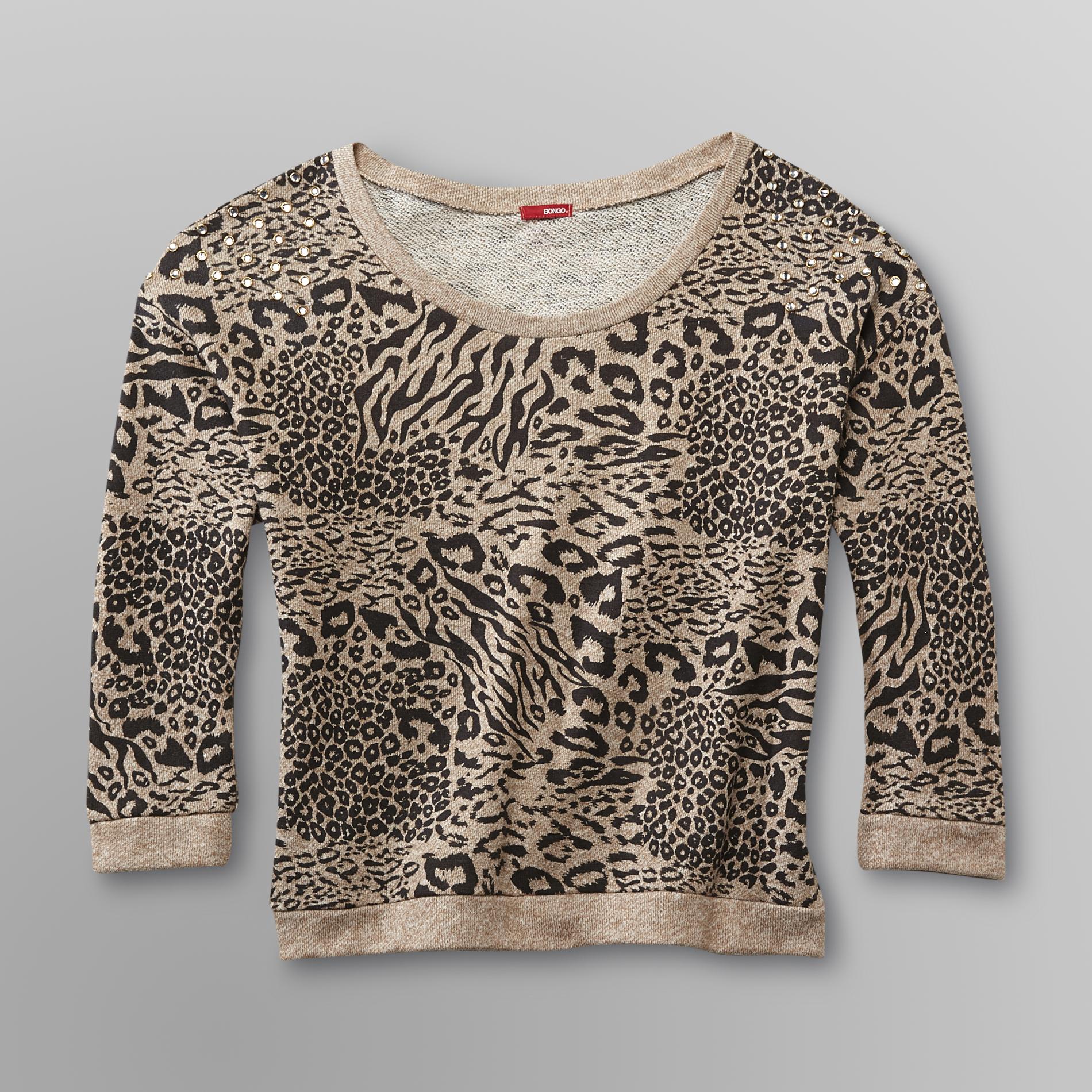 Bongo Junior's French Terry Sweatshirt - Animal Print