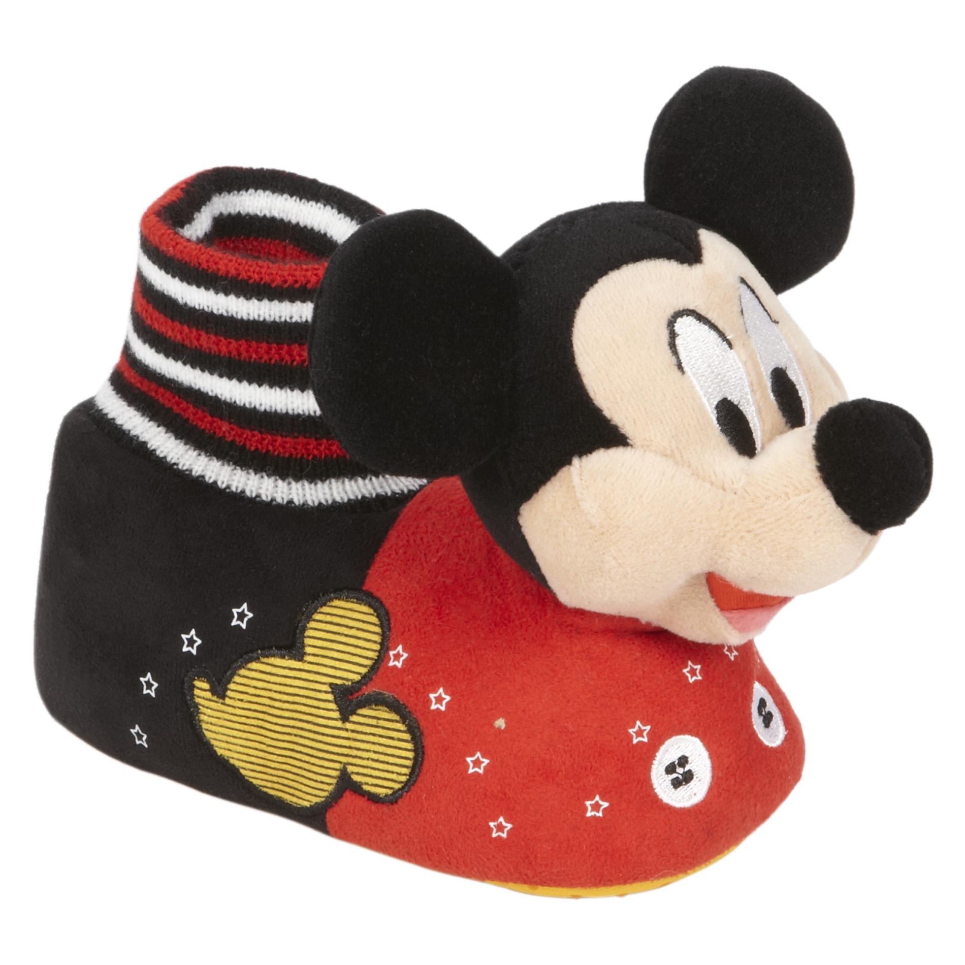 Disney Toddler Boys' Red Mickey Mouse Sock Slipper