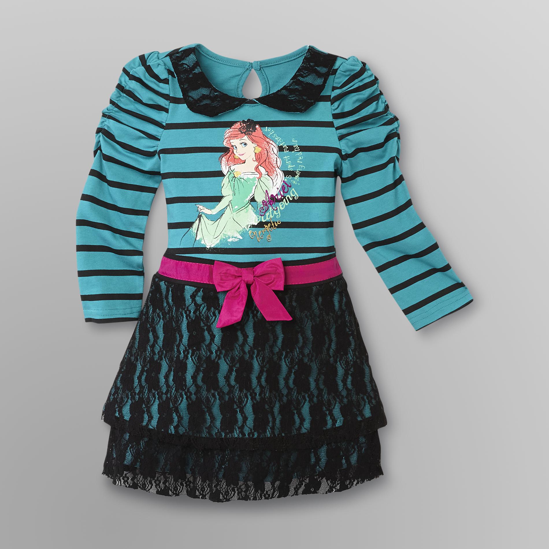 Disney Ariel Toddler Girl's Graphic Lace Dress