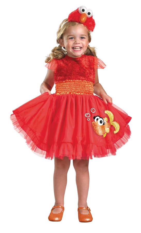 Girls Sesame Street Elmo Frilly Halloween Costume