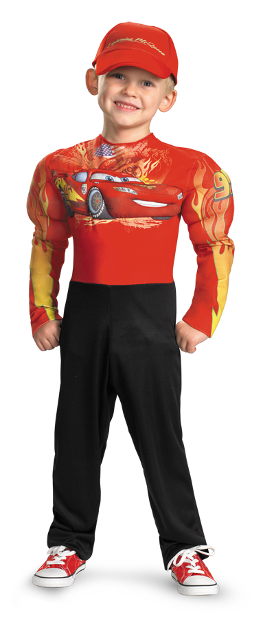 Boys Lightning McQueen Muscle Halloween Costume