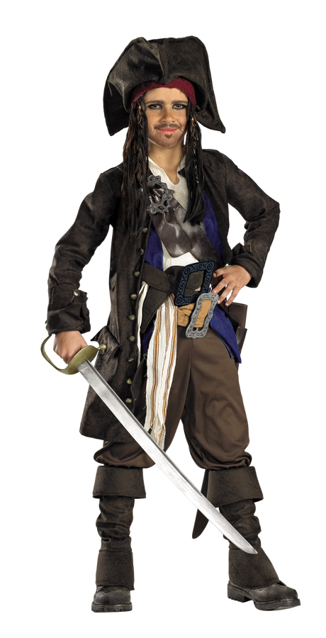 Disney Boys Captain Jack Sparrow Prestige Halloween Costume