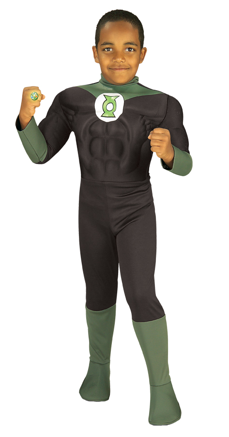 DC Comics Boys Green Lantern Muscle Halloween Costume
