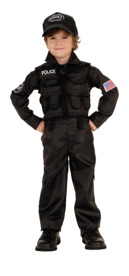 Boys Policeman Swat Halloween Costume Size: S