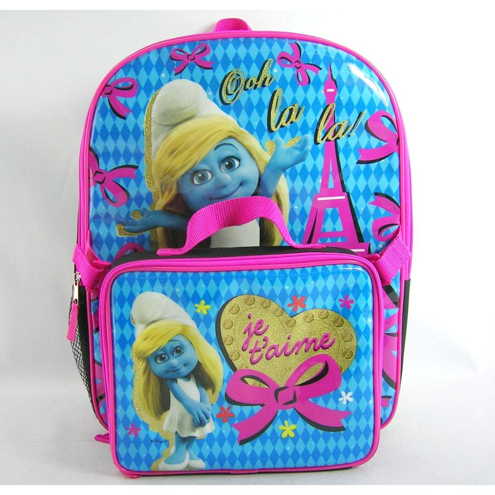 The Smurfs Backpack with Lunch Kit
