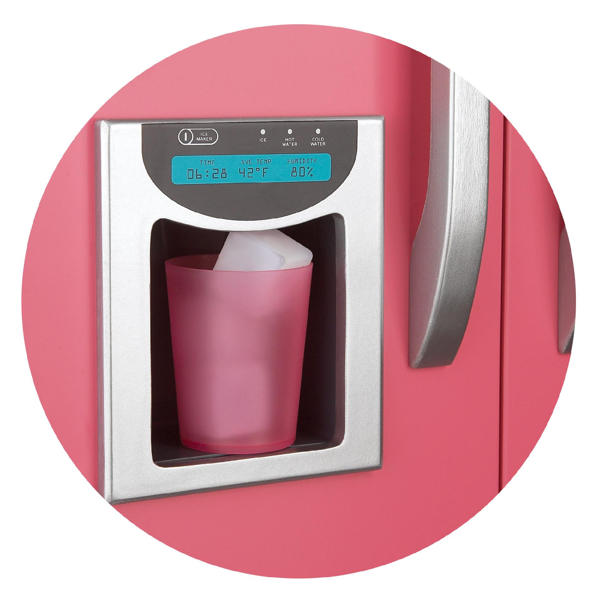 kenmore pink wooden play fridge