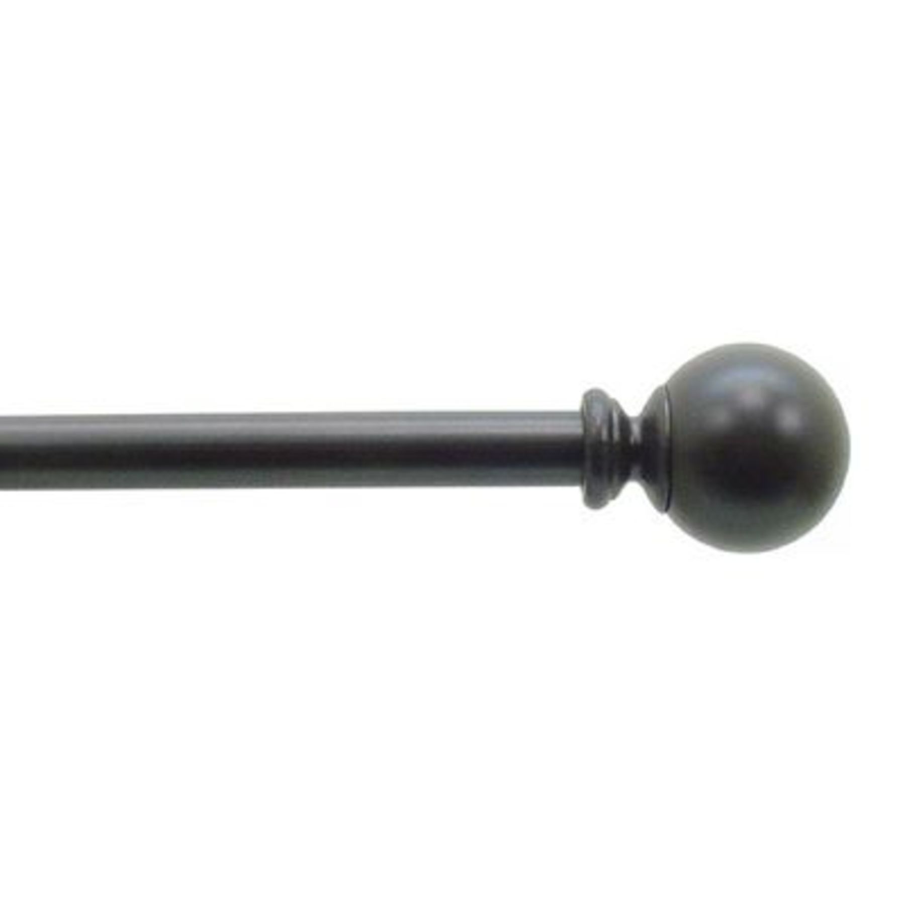 Essential Home Curtain Rod Set Brown Ball Adjustable