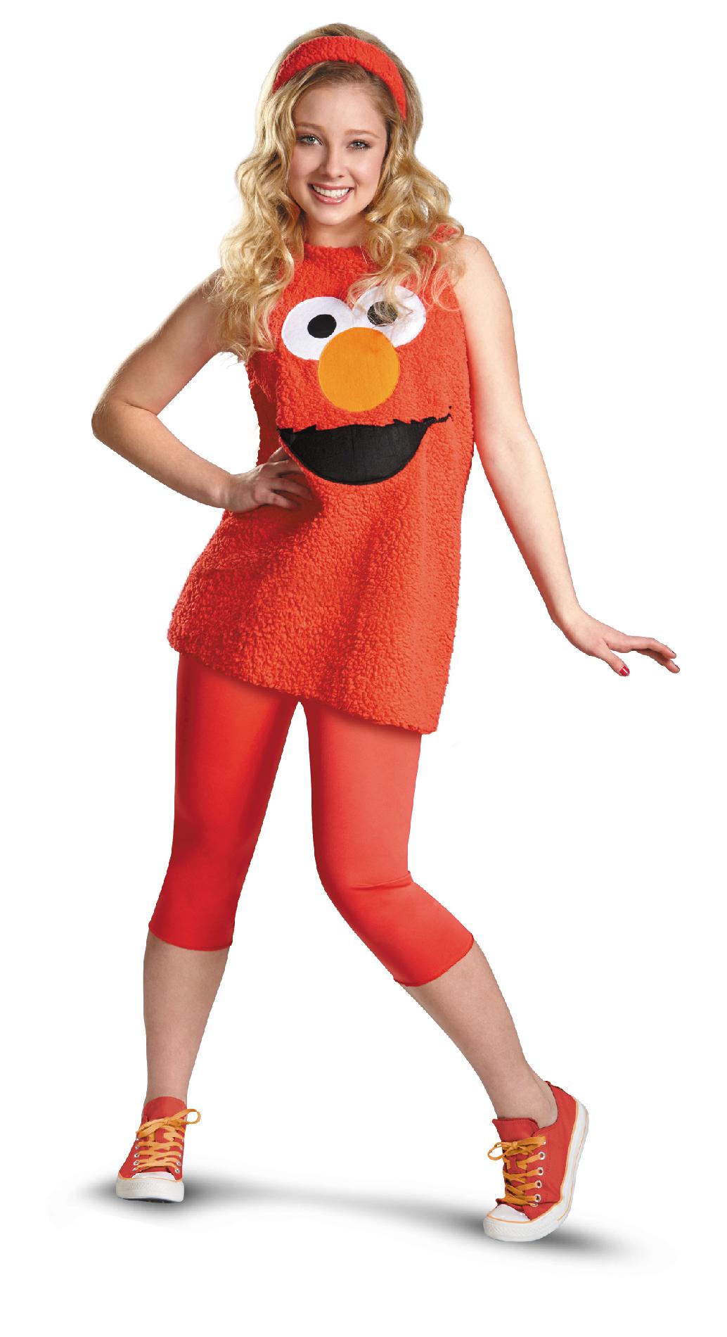 Sesame Street Elmo Big Head Vest Teen Halloween Costume
