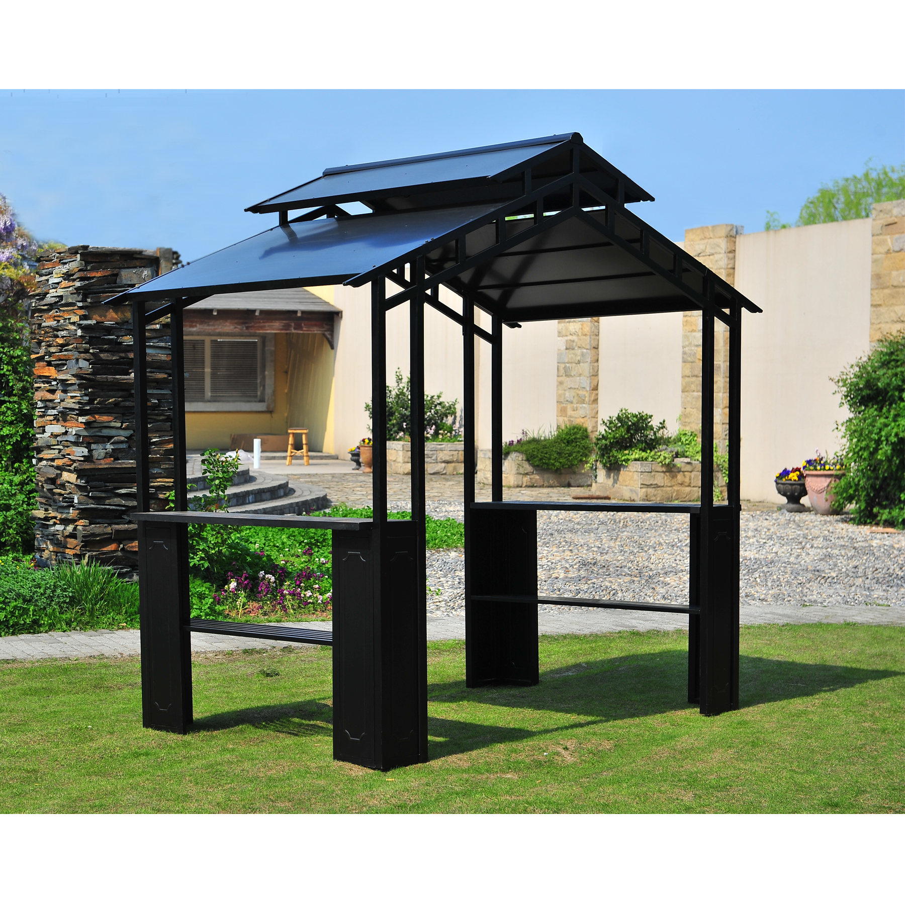 Sunjoy Lincoln Grill gazebo with LED Light