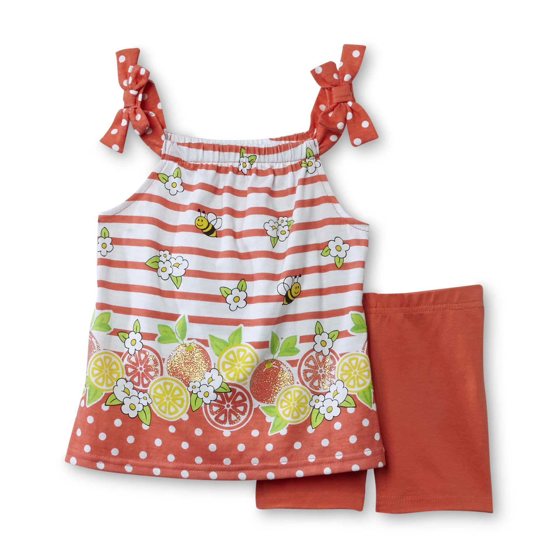 WonderKids Infant & Toddler Girl's Tank Top & Bike Shorts - Fruit/Bees