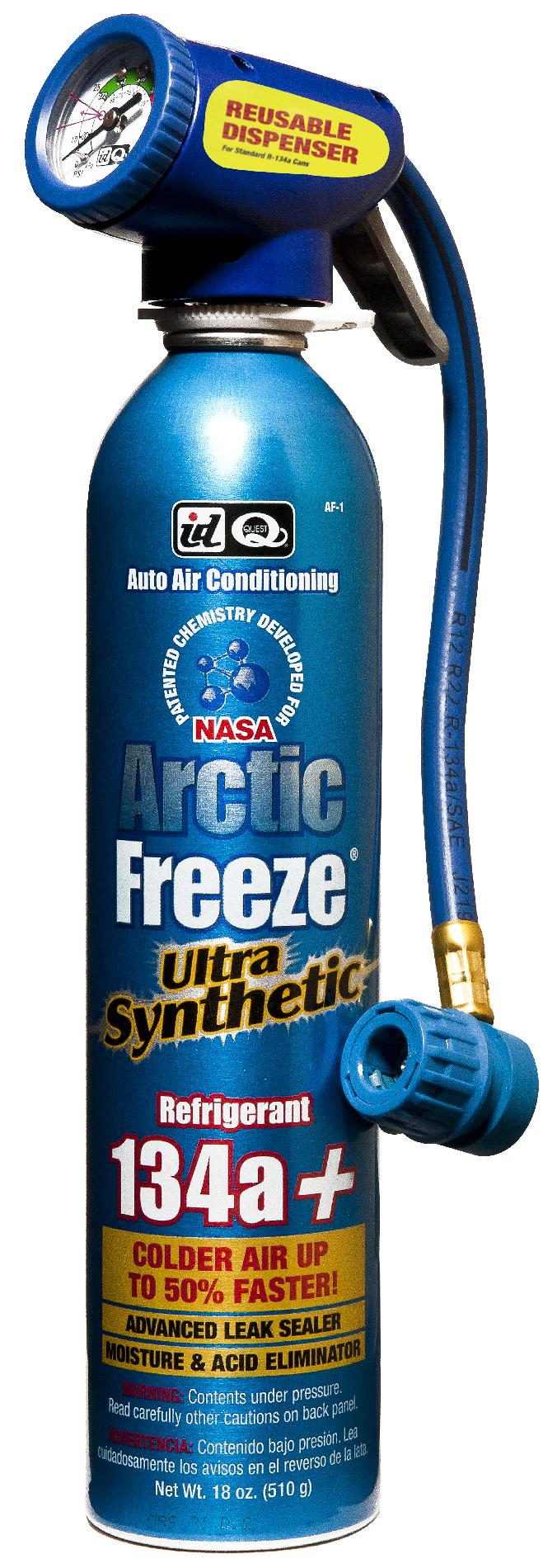 Interdynamics 19 oz. Arctic Freeze Ultra Synthetic R134A Refrigerant with Hose & Gauge