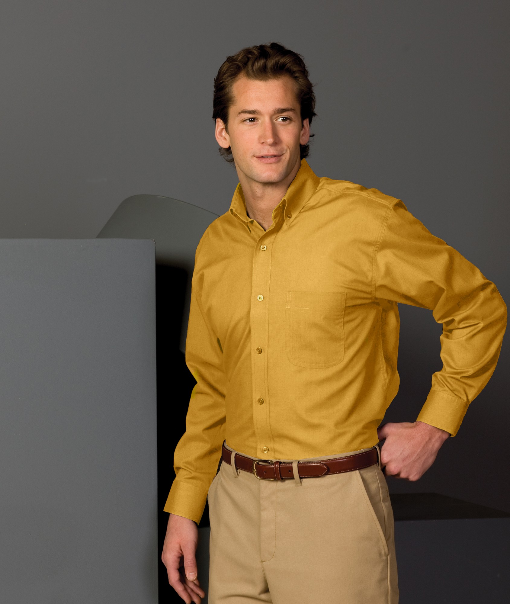Edwards Men's Long Sleeve Soft Touch Poplin Shirt