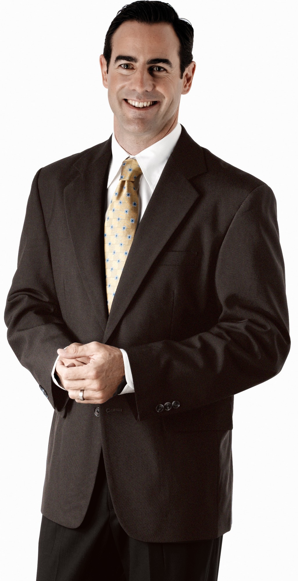 Edwards Men's Single Breasted Wool Blend Suit Coat