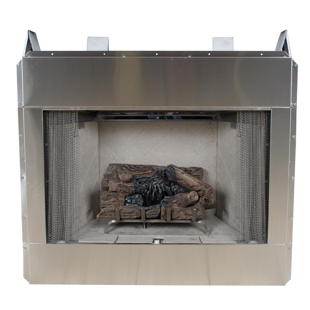 Comfort Flame 36" Stainless Steel Outdoor Vent-Free Fireplace - LP Gas