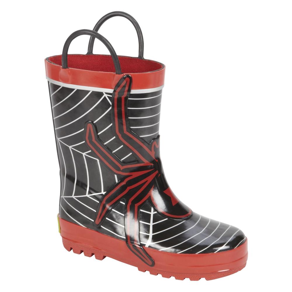 Western Chief Boy's Toddler/Youth Spiderweb Rain Boot - Red