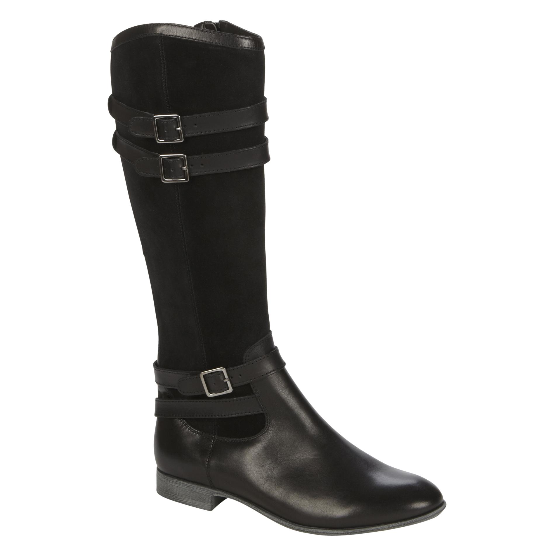 Go Max Women's Tall Weather Riding Boot Farland Medium and Wide Width - Black