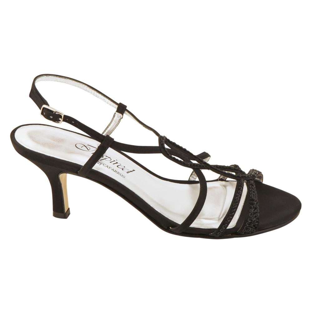 Inspired by Caparros Women's Dress Sandal Fortunate Medium and Wide Width - Black Satin