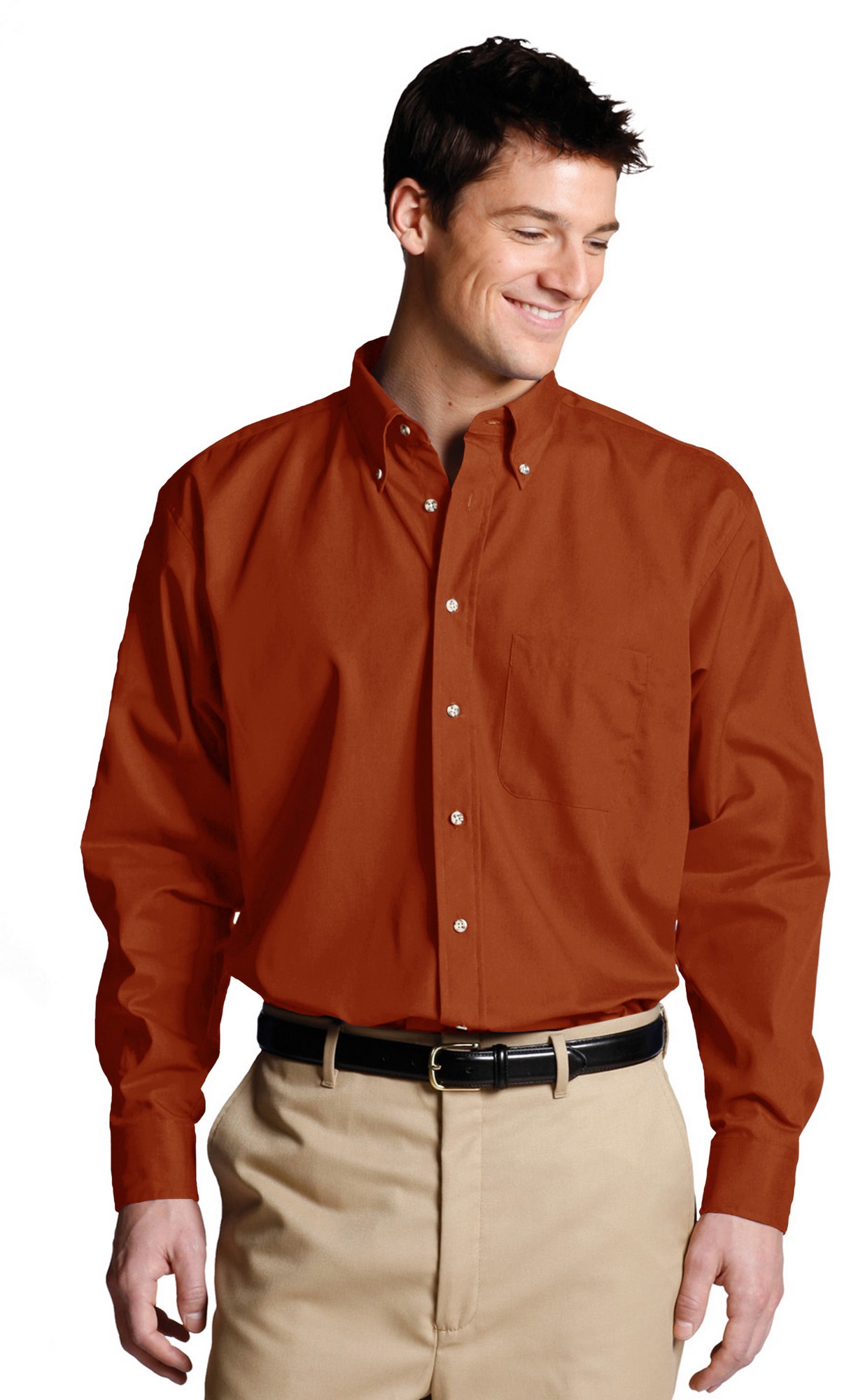 Edwards Men's Easy Care Long Sleeve Poplin Shirt