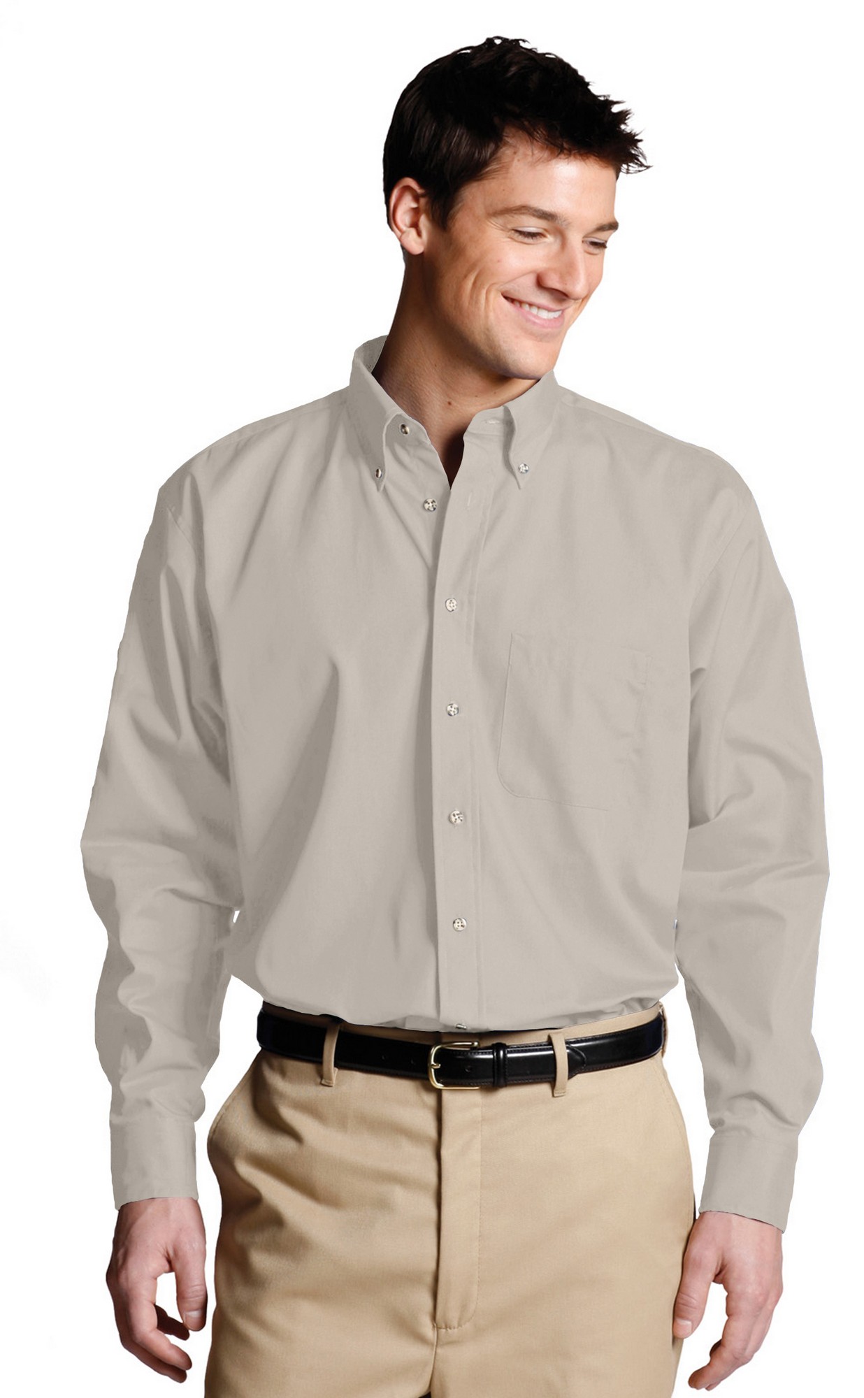 Edwards Men's Easy Care Long Sleeve Poplin Shirt