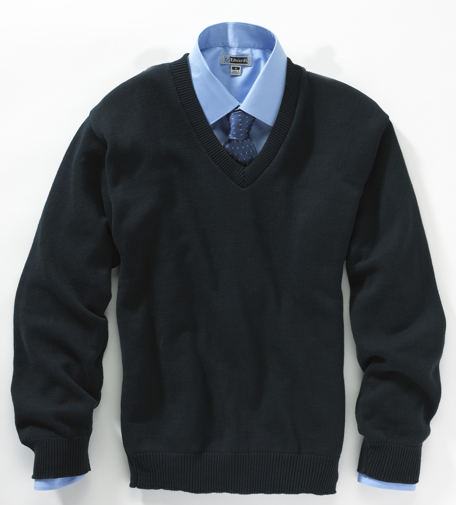 Edwards Jersey Stitch V-Neck Sweater