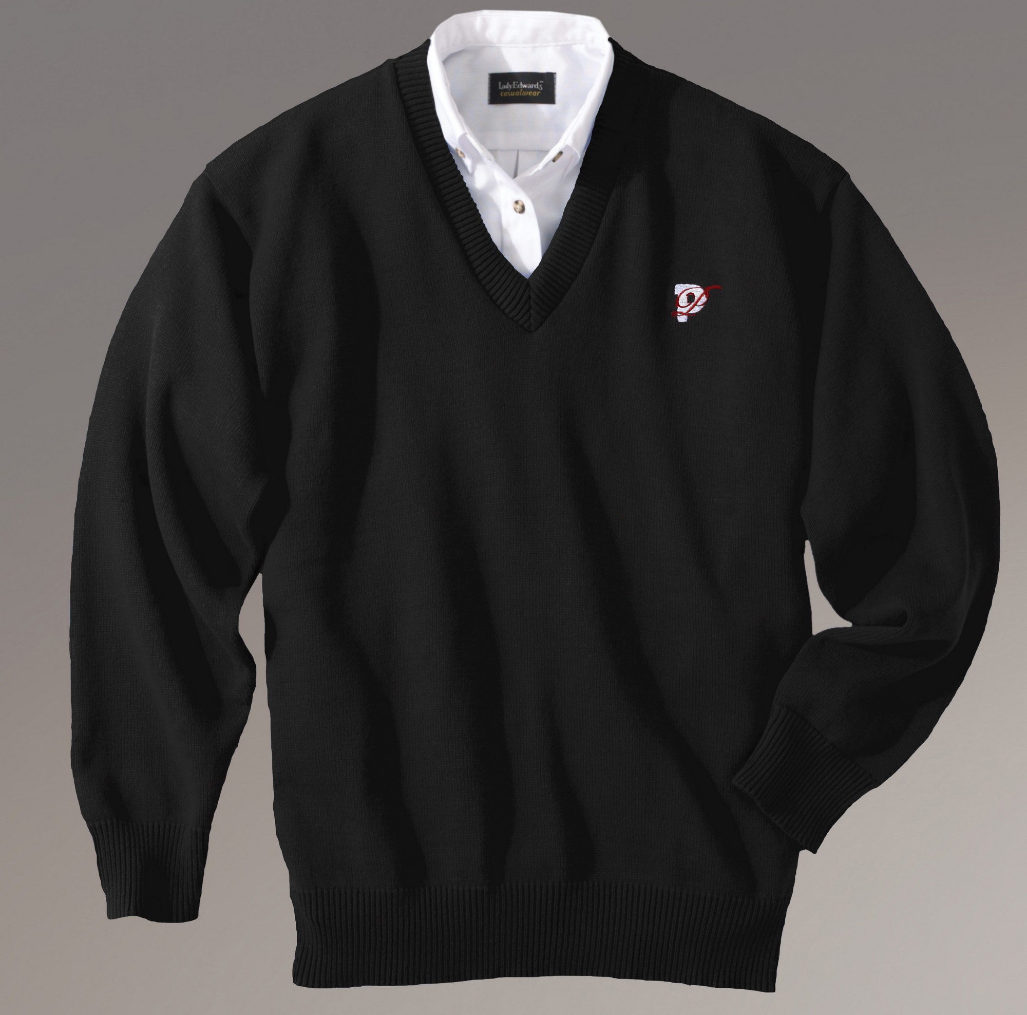 Edwards Jersey Stitch V-Neck Sweater