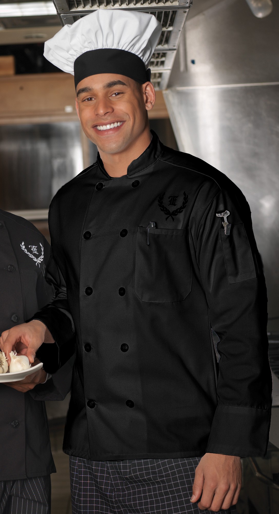 Edwards 10 Pearl Button Chef Coat