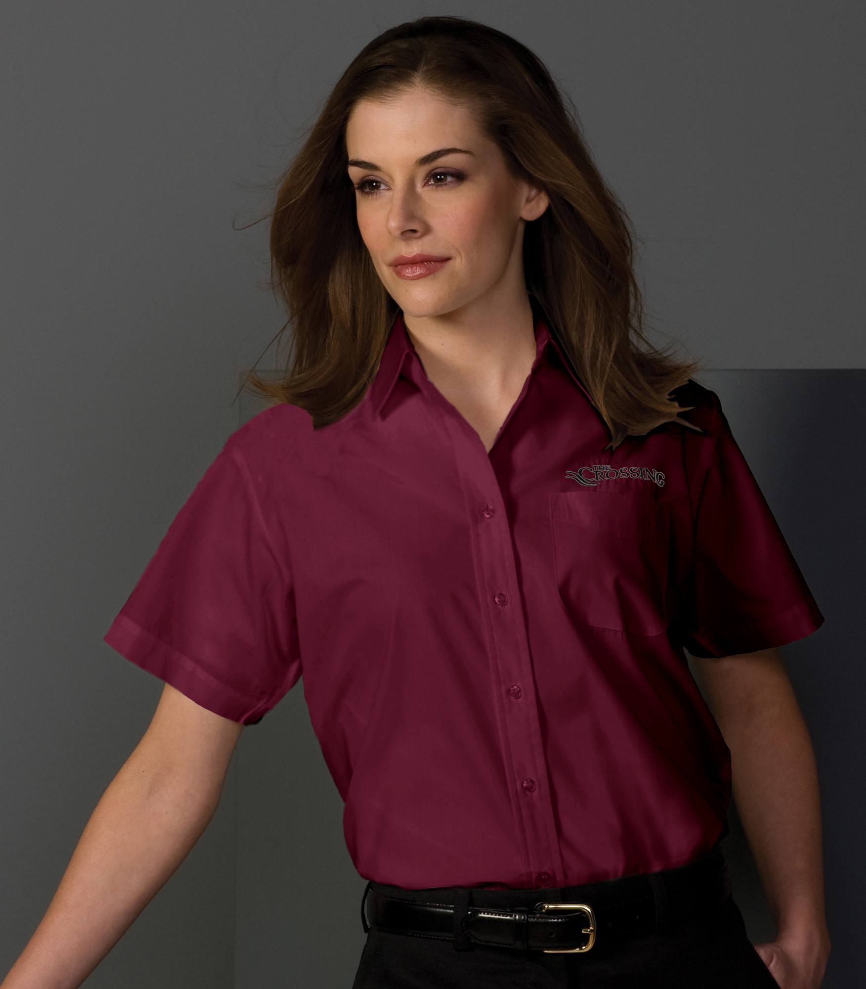 Edwards Women's Plus Short Sleeve Value Broadcloth Shirt