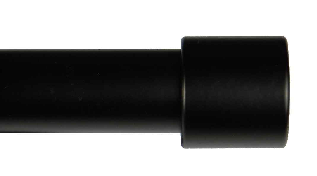 BCL Verona Curtain Rod, Black Finish, 86-inch to 120-inch, 5/8" Diameter Pole