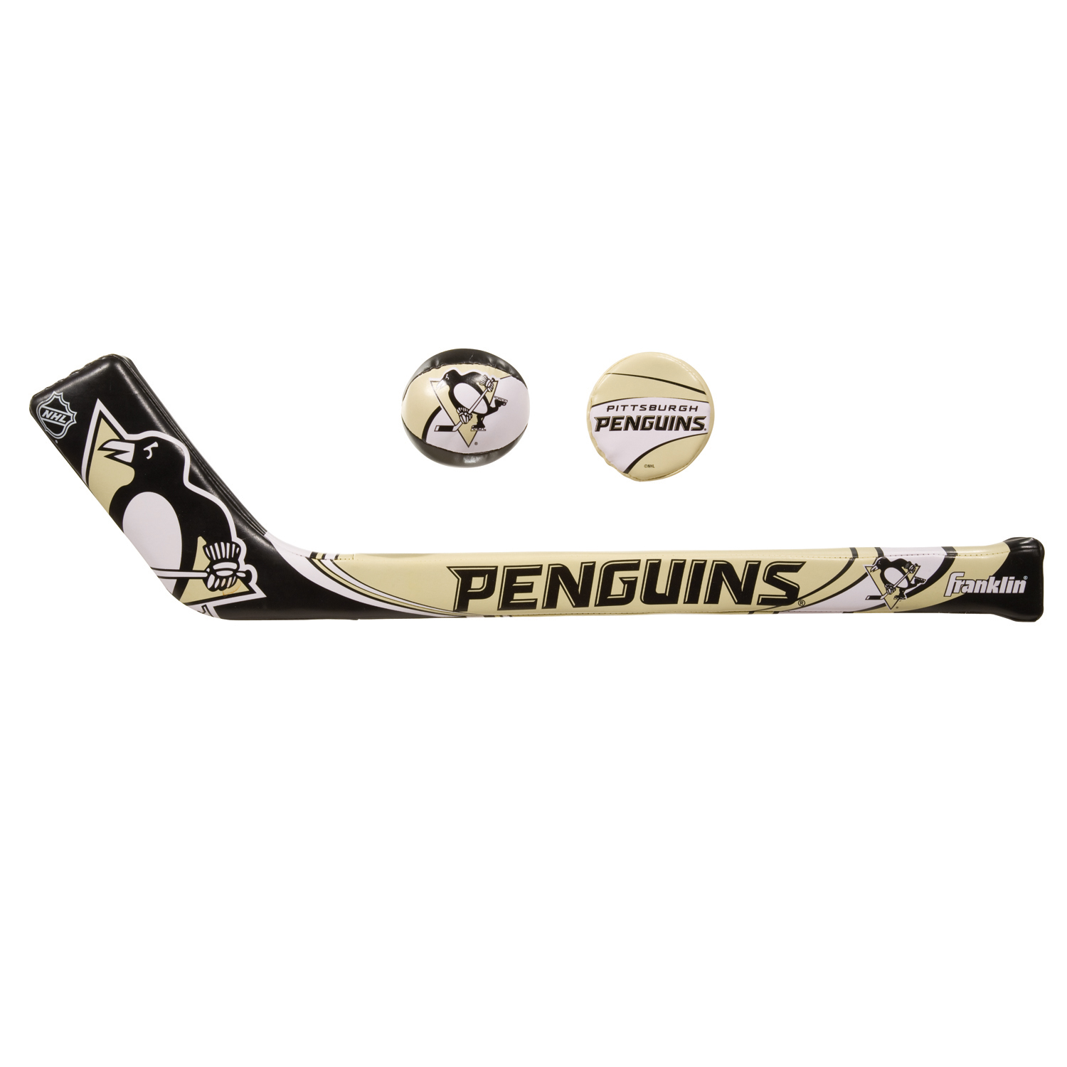 Franklin Sports NHL Pittsburgh Penguins Soft Sport Hockey Set