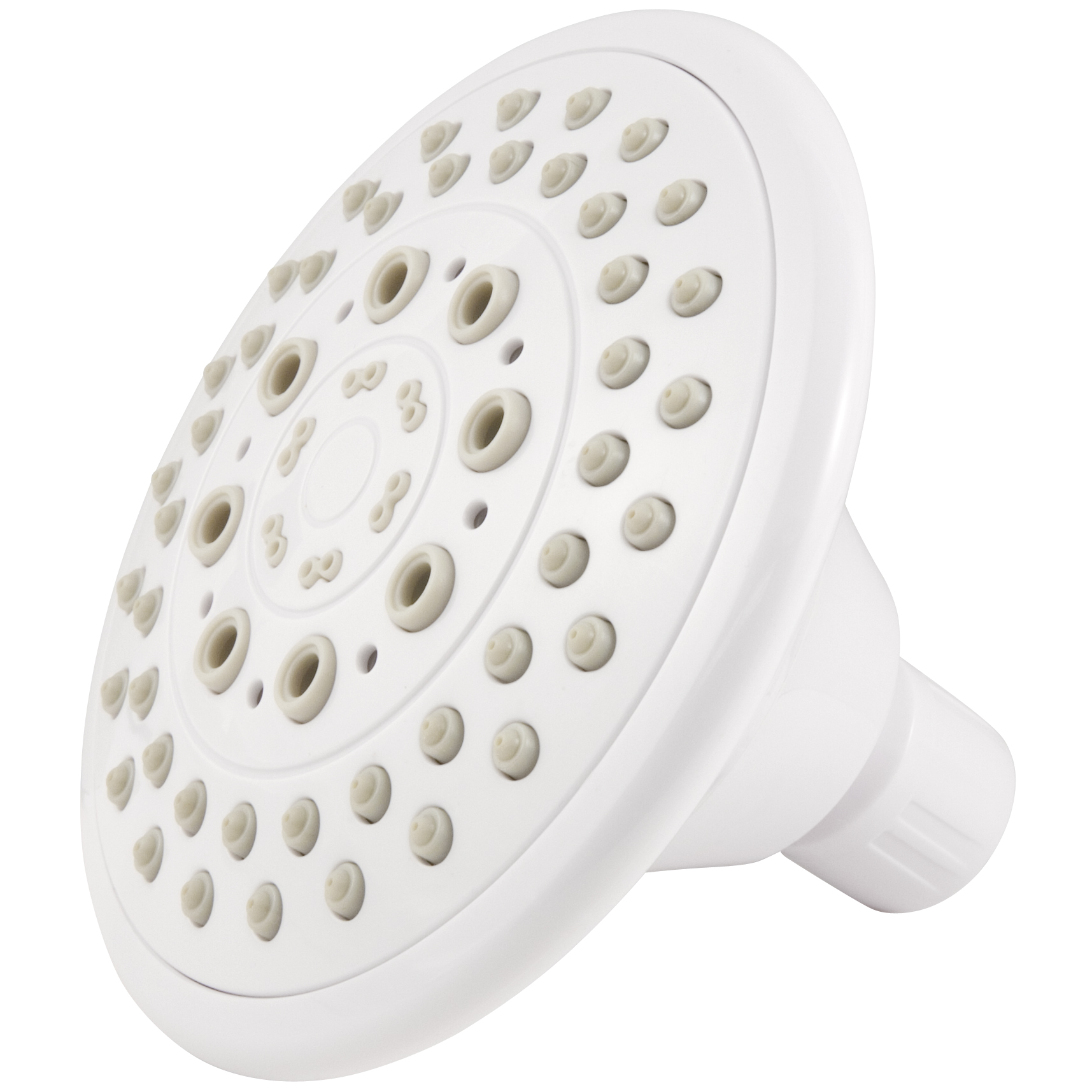 Waxman 5 Setting Fixed Showerhead, White, Eco-Friendly Waxman 5 Setting Fixed Showerhead, White, Eco-Friendly