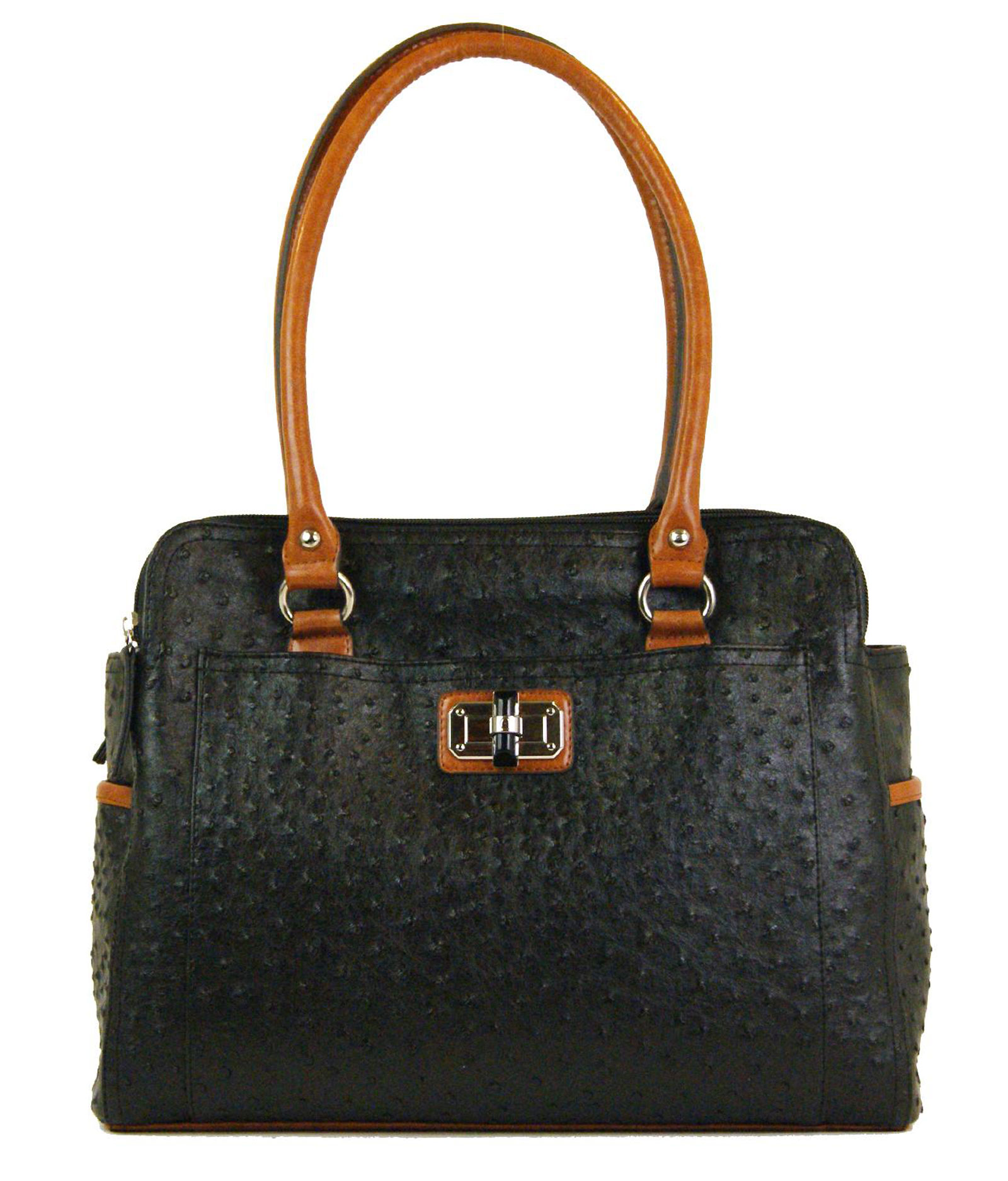 Mondani Women's Cerene Double Handle Handbag - Faux Ostrich