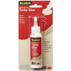 Scotch 3M Safety 051131851030 Scotch MMM6052 Quick Drying Tacky Glue 2 Ounces, 1 Pack,